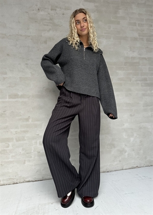 Fave zip knit Dark Grey Melange Oval Square 